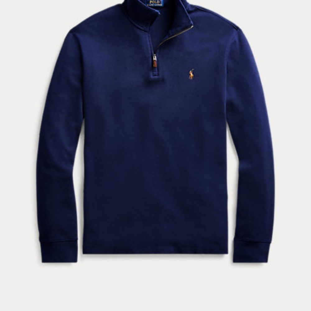 Polo Ralph Lauren quarter zip sweater extra large smooth blue